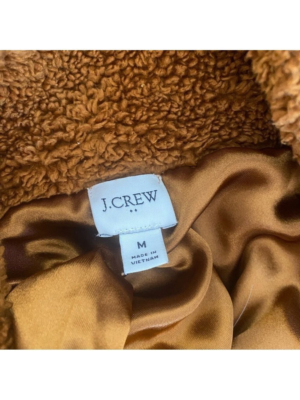 | J. Crew– Teddy Fleece Jacket Size Medium - Picture 6 of 9